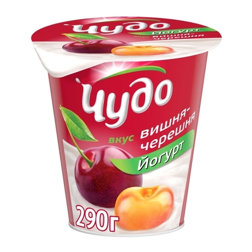 Йогурт Чудо со вкусом Вишня-Черешня Евроопт Брест