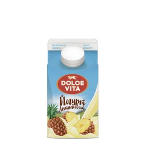 Йогурт ананасовый «DOLCE VITA» 2,5%, Евроопт Осиповичи