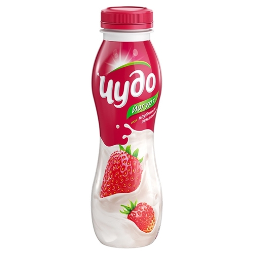 Питьевой йогурт Чудо клубника-земляника 2.4%, Евроопт Слоним