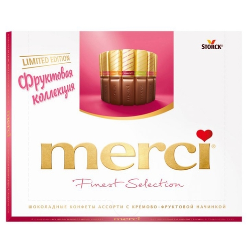 Набор конфет Merci с кремово-фруктовой Евроопт Долгое