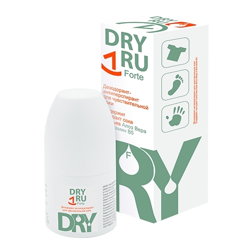 Dry RU дезодорант-антиперспирант, ролик, Forte