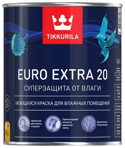 Краска Tikkurila Euro Extra 20 Фикс Прайс Солигорск