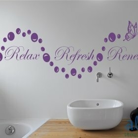 Одноцветная наклейка «Декор для ванной» Фикс Прайс 