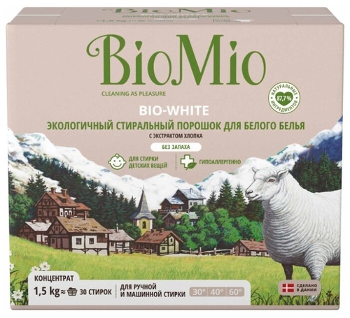 Стиральный порошок BioMio BIO-WHITE с Фикс Прайс Могилев