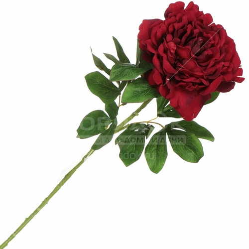 Цветок искусственный декоративный Пион бордо Y3-1546 I.K, 75 см Галамарт 