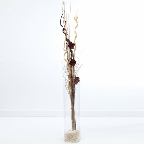 Цветок искусственный декоративный Тинги Композиция бордово-белый I.K Галамарт 