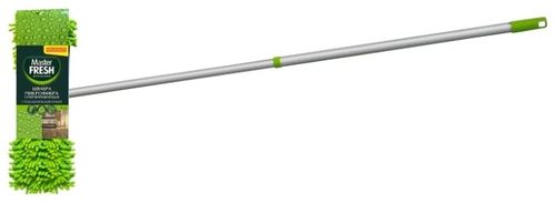 Швабра Master FRESH флеттер супер-впитывающая с телескоп-ручкой и насадкой из микрофибры с длинным ворсом Галамарт 