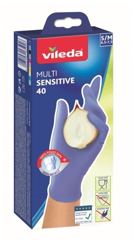 Перчатки Vileda Multi Sensitive одноразовые