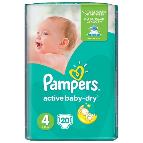 Pampers подгузники Active Baby-Dry 4 Гиппо 