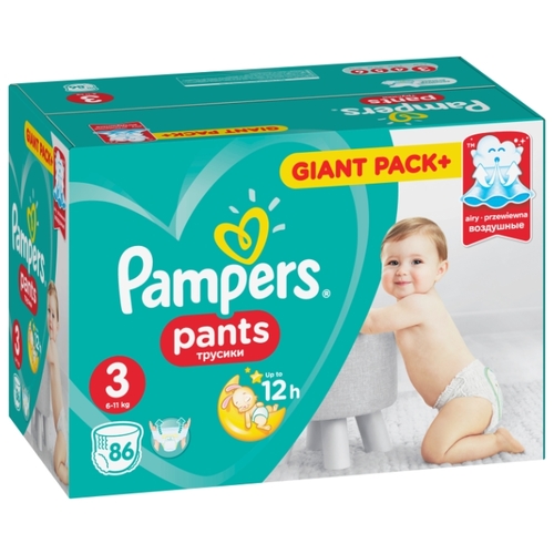 Pampers трусики Pants 3 (6-11 Гиппо Сеница