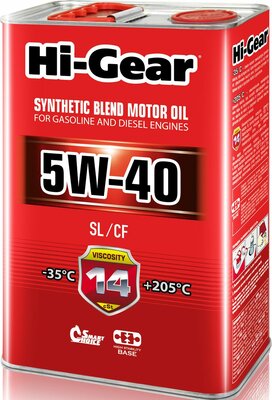 Моторное масло Hi-Gear 5W-40 SL/CF 4 л, объем упаковки: 4 л