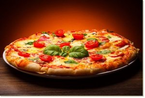 Постер Пицца, 30x20, Кухня (еда, напитки), Продукты питания, Цветная