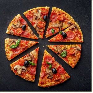 Постер Пицца, 20x20, Кухня (еда, Грин 