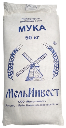 Мука МельИнвест пшеничная хлебопекарная высший Хит Слуцк