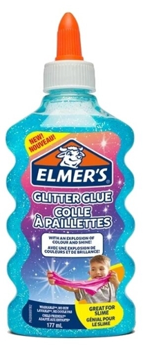Elmer's Клей для слаймов Glitter Glue 177мл голубой