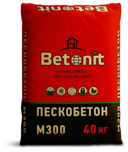 Пескобетон Бетонит М-300, 40 кг Хоздвор 