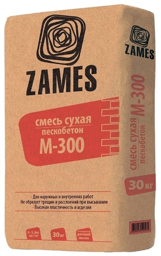 Пескобетон Zames М300, 30 кг Хоздвор 