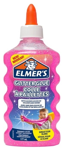 Elmer's Клей для слаймов Glitter Glue 177мл розовый