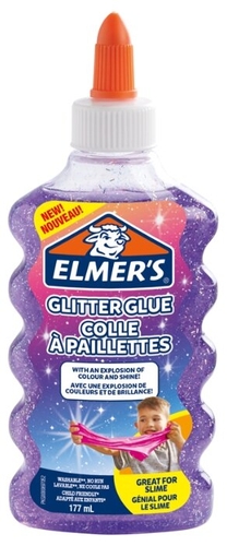 Elmer's Клей для слаймов Glitter Glue 177мл фиолетовый
