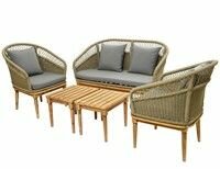 Kaemingk, Комплект дачной мебели монпелье (диван, 2 кресла, 2 столика), искусственный ротанг 840494 ЮСК 