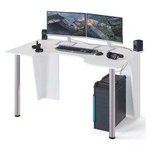 Компьютерный стол СОКОЛ КСТ-18, цвет: белый