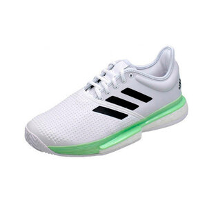 Кроссовки мужские Adidas Sole Court Boost Tennis Shoe - White/Core/Black/Glow/Green Кари 