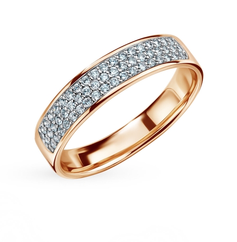 Золотое кольцо с бриллиантами SUNLIGHT «Дорога счастья» (модель 70521-K5R-01)
