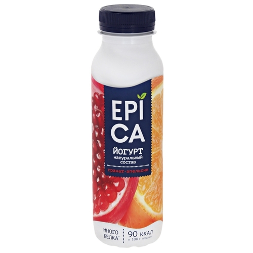 Питьевой йогурт EPICA гранат-апельсин 2.5%, Корона Солигорск