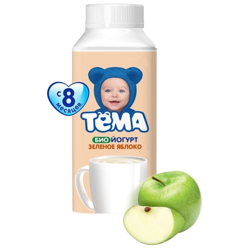 Йогурт питьевой Тёма Зеленое яблоко (с 8-ми месяцев) 2.8%, 210 г