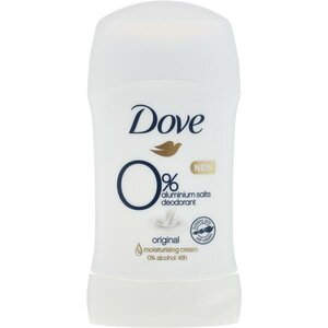 Dove дезодорант, стик, Original 0% Aluminium Salts, объем: 40 мл Косметичка 