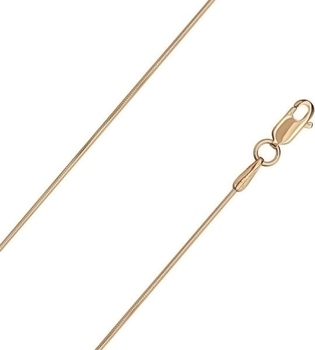 Золотая цепочка на шею Красцветмет NC-12-078-0-25 с плетением снейк, размер 40 мм Кристалл 