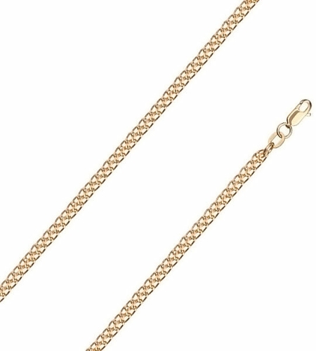 Золотая цепочка на шею Красцветмет NC-12-320PG-0-50 с плетением питон, размер 40 мм