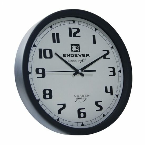 Endever 111-RealTime Часы настенные, черно-белый,