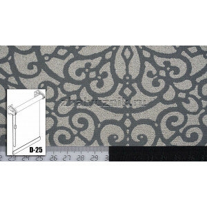 Рулонная штора системы D-25 с тканью - Самира коричневый (Амиго) Кск 