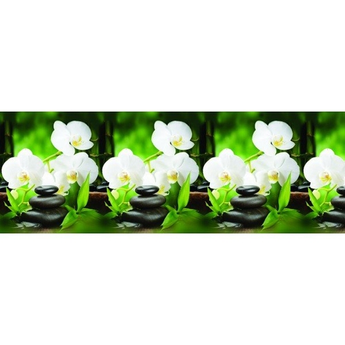 Кухонный фартук ABS 0,6Х2,0М, орхидея белая