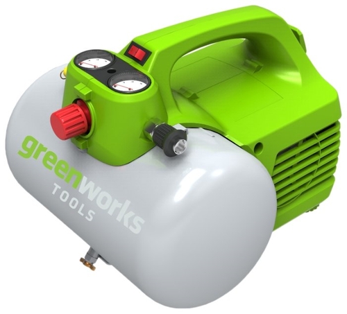 Компрессор безмасляный greenworks GAC6L, 6 л, 0.3 кВт Мастак 