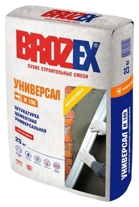 Штукатурка BROZEX Универсал М-100, 25 кг Мастерок 