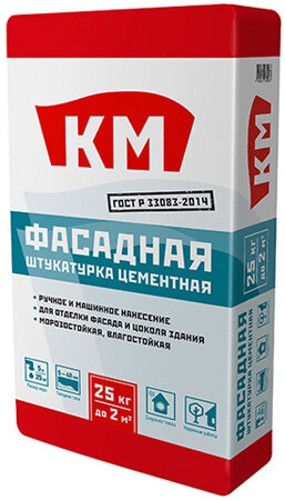 КМ штукатурка цементная фасадная (25кг) Материк Минск