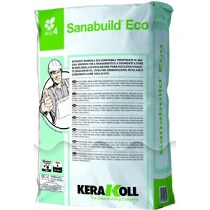 Штукатурка Kerakoll Sanabuild Eco для ремонта и осушивания сырых стен, паропроницаемая, силикатная, 25 кг