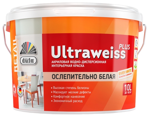 Краска акриловая Dufa Retail Ultraweiss Plus матовая Материк 