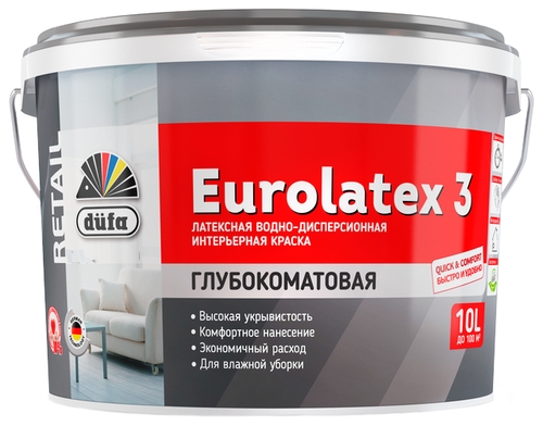 Краска латексная Dufa Retail Eurolatex 3 матовая Материк 