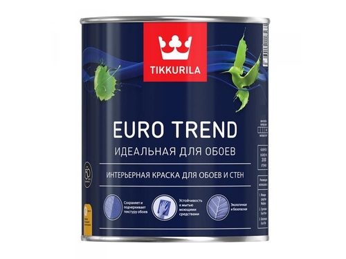 Краски для стен TIKKURILA EURO TREND краска интерьерная для обоев и стен, База C (2,7л) Материк 