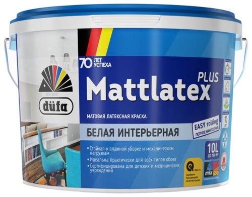 Краска латексная Dufa Mattlatex Plus для детской матовая Материк 