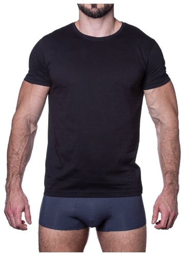 Мужская футболка SERGIO DALLINI с коротким рукавом и круглым вырезом SDT750-2-S Черная
