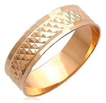 Эстет Обручальное кольцо из красного золота 01О710148 Мономах 