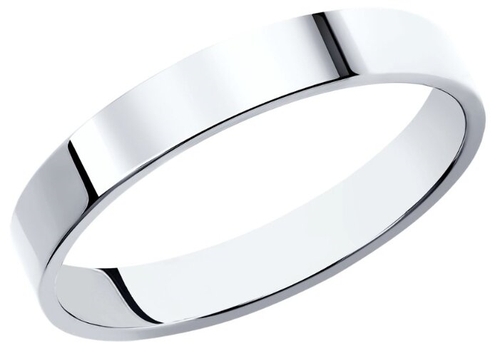 SOKOLOV Обручальное кольцо из белого золота 110201 Мономах 
