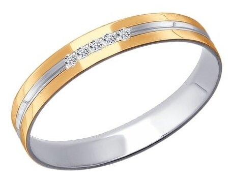 SOKOLOV Обручальное кольцо из комбинированного Мономах 