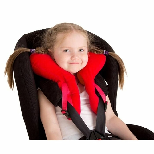 Подушка «Путешественница» для детей, ортопедическая транспортная для шеи, цвет красный Manuni Mothercare 