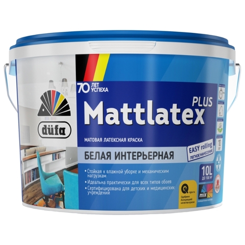 Краска латексная Dufa Mattlatex Plus для детской матовая