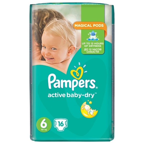 Pampers подгузники Active Baby-Dry 6 Остров Чистоты 
